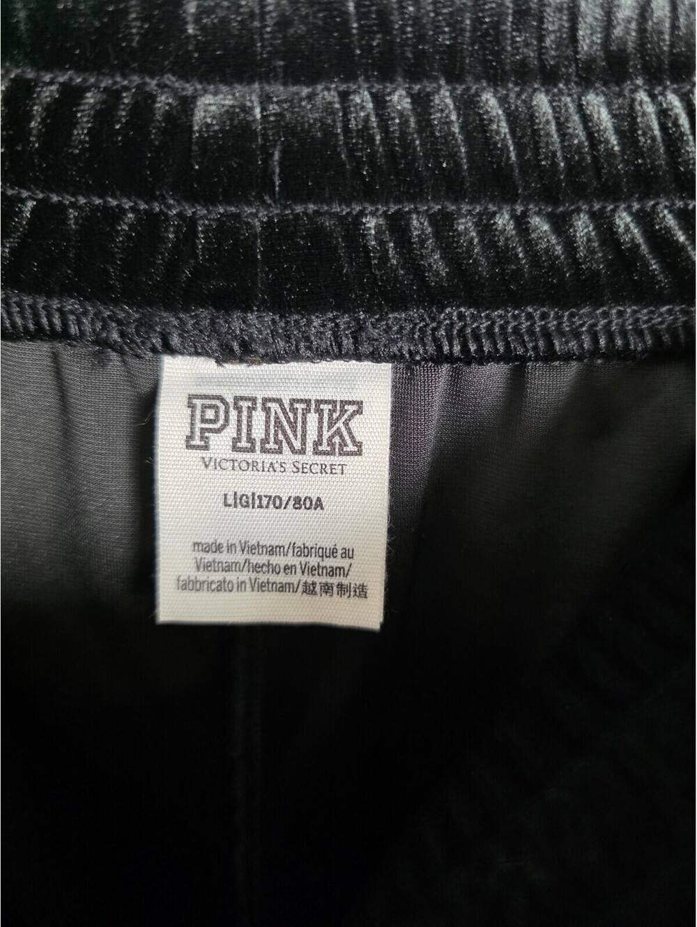 Victorias Secret Pink VELOUR BLING Hoodie Jacket Sweats SET 2pc LARGE - Picture 6 of 7